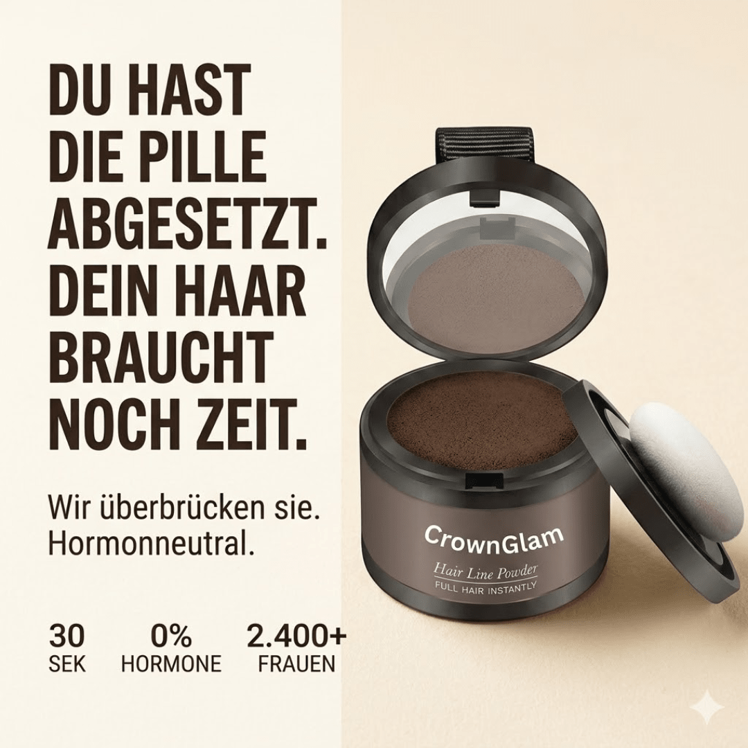 CrownGlam - Du hast die Pille abgesetzt. Dein Haar braucht noch Zeit. Wir überbrücken sie.