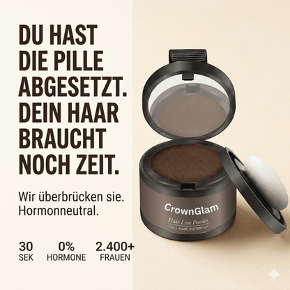 CrownGlam - Du hast die Pille abgesetzt. Dein Haar braucht noch Zeit. Wir überbrücken sie.