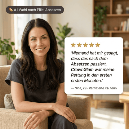 CrownGlam - Du hast die Pille abgesetzt. Dein Haar braucht noch Zeit. Wir überbrücken sie.